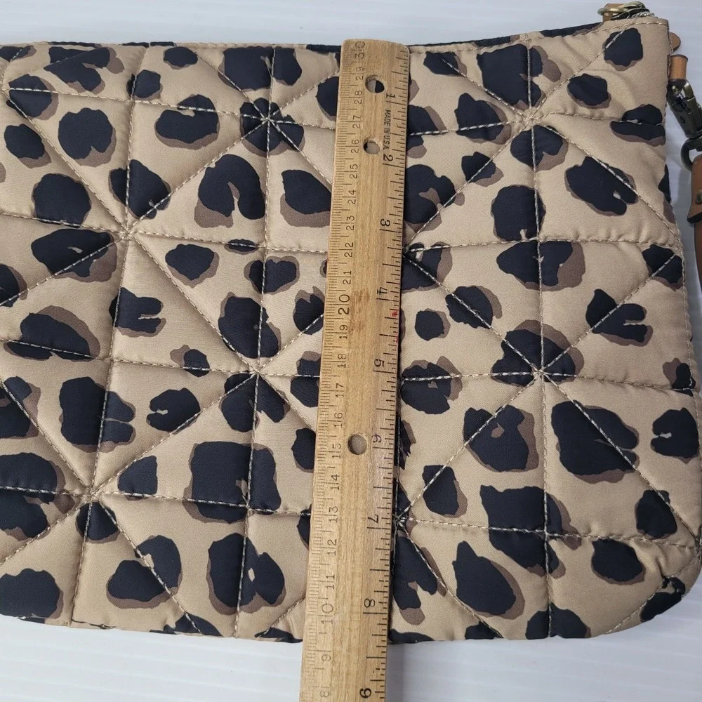 TWELVElittle Beige Leopard Animal Print Makeup Baby Wipe‎ Wristlet Bag 11 x8